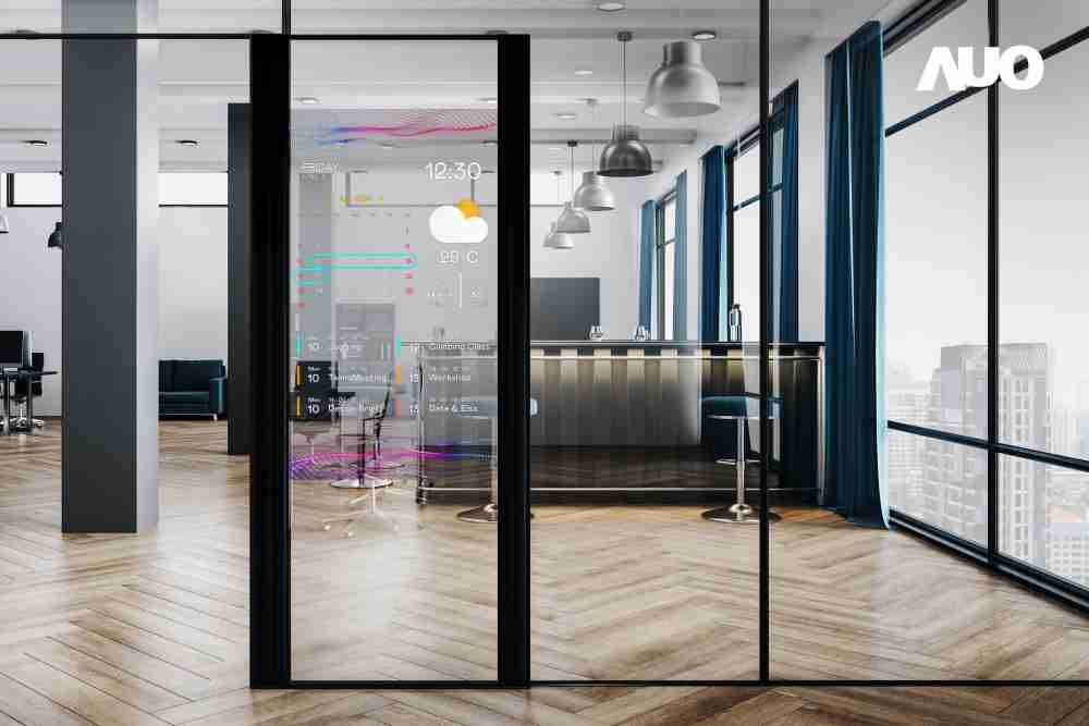 60吋Micro LED透明窗屏显示器，，，，可依需求调整并延伸应用于不同场域，，包括汽车侧窗或家庭玄关、、、智慧橱窗、、、商业展示等面向，，，，提供丰富的信息娱乐内容