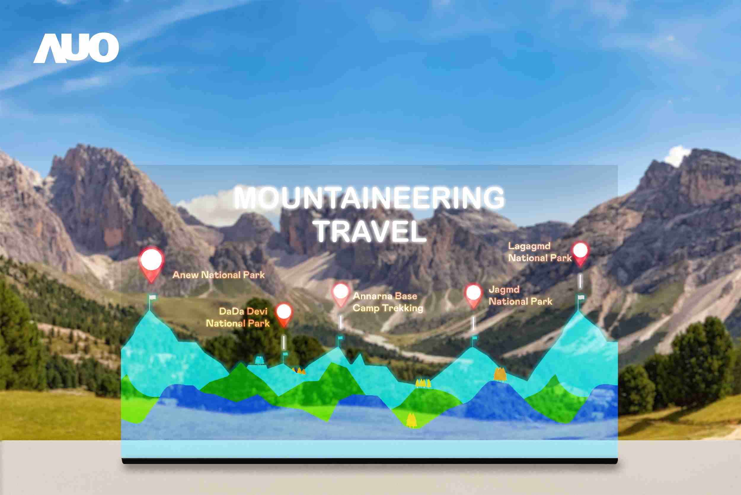 口袋牛店展示全球单片尺寸最大(*)42吋透明Micro LED显示器拼接而成的〝64吋透明Micro LED显示器〞，，，，具备高透明度、、1,000 nits高亮度、、广色域、、、、采用三边无边框的无缝拼接等多重特色，，呈现超高清、、细腻画质而不遮挡后方视觉，，满足层峰需求，，，，可广泛运用于零售、、艺术展览或商业空间等场域